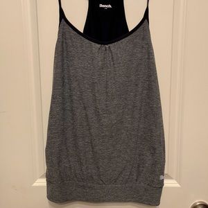 Bench two layered tank. Grey/Black. Size Large